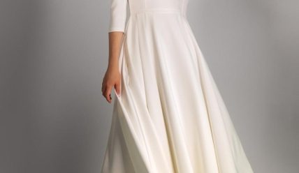 Когда актуальны свадебные платья миди: элегантный выбор с характером