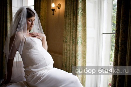 Свадебное платье для беременной, украшенное бусинами